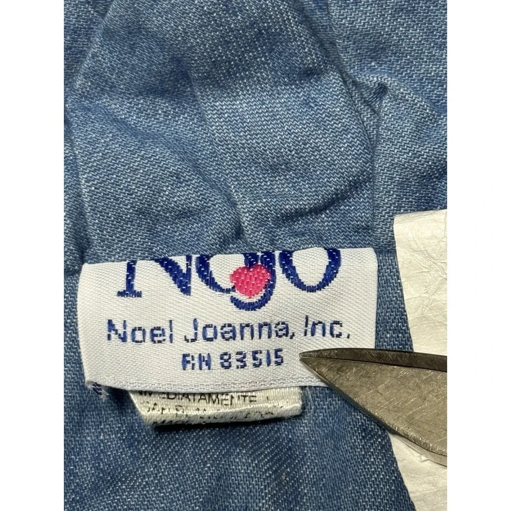 Nojo Plaid Patchwork Baby Blanket Crib Vtg‎ Bedding Nursery Chambray Ruffle